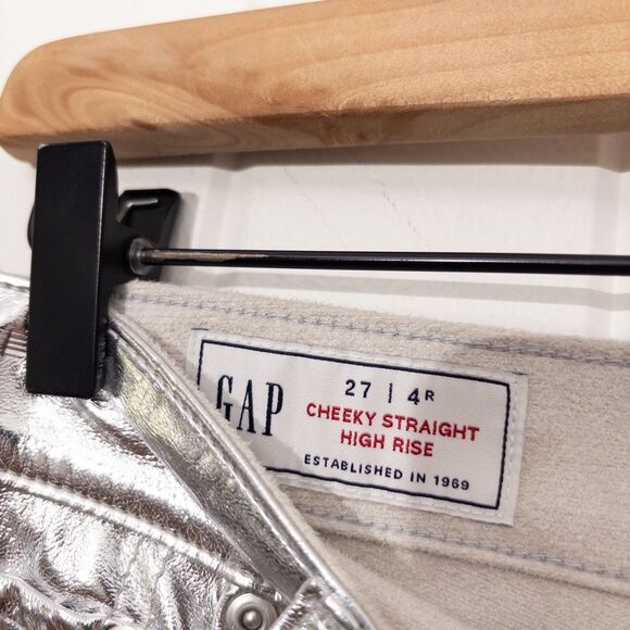 GAP Silver Straight Leg Jeans - Picture 5 of 13